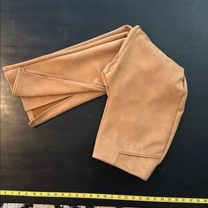 EUC New York & Company Light Brown Faux Suede Stretchy Pants